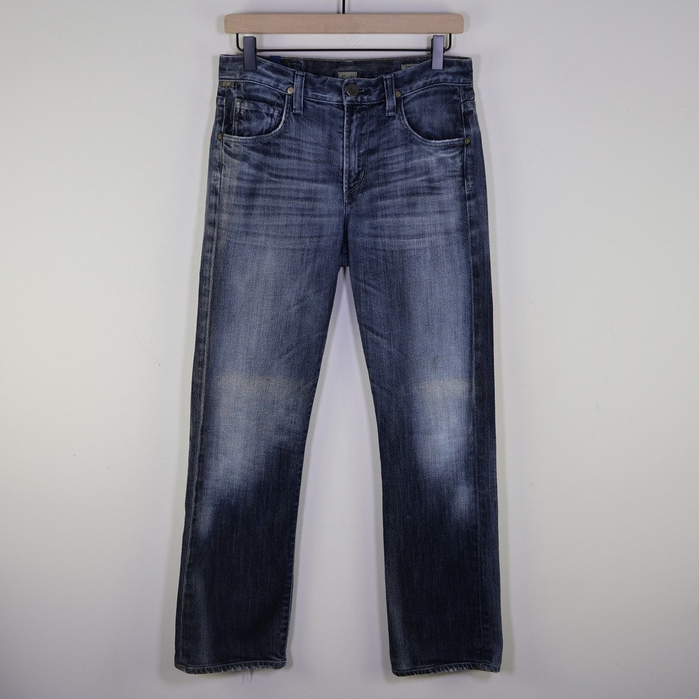 Citizens of Humanity Sid Straight Leg Jeans Size 29 Distressed Blue Denim‎